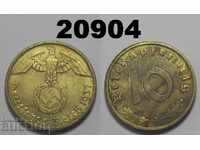 Germany 10 pfennig 1937 A swastika