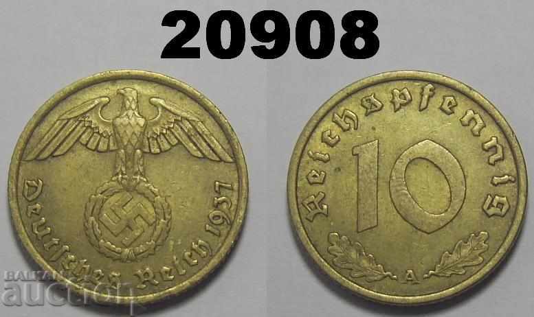 Γερμανία 10 pfennig 1937 Μια σβάστικα