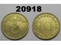 Germania 10 pfennig 1938 O zvastica