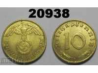 Germany 10 pfennig 1938 J swastika