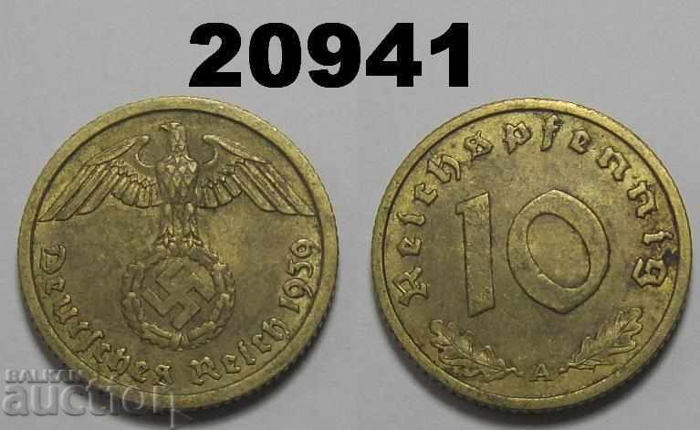 Germania 10 pfennig 1939 O zvastica