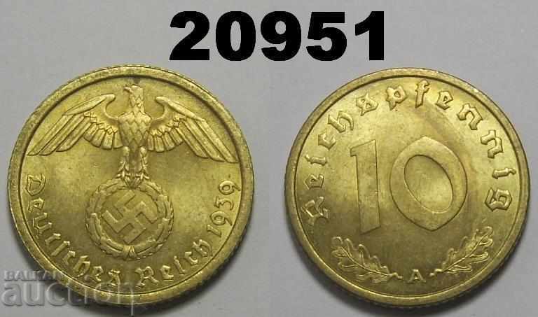 Γερμανία 10 pfennig 1939 Μια σβάστικα