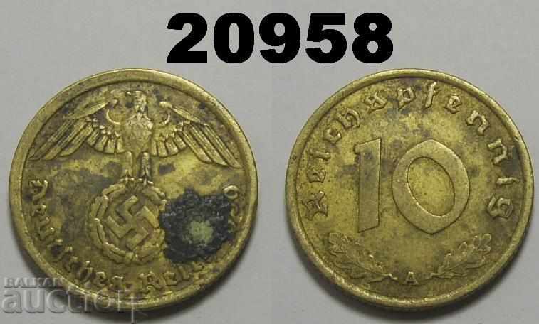 Германия 10 пфенига 1939 A свастика