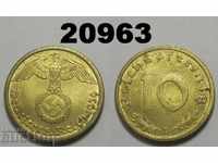Germany 10 pfennig 1939 D swastika