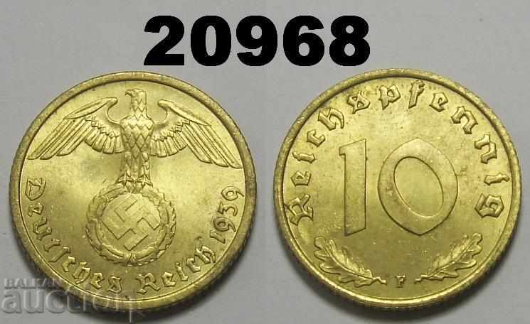 Germany 10 pfennig 1939 F swastika