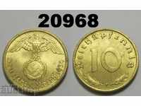Germania 10 pfennig 1939 F zvastica