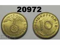 Germany 10 pfennig 1939 J swastika