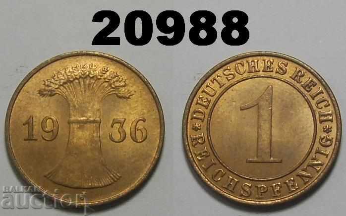 Germania 1 Reich Pfennig 1936 J.