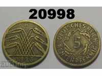 Germany 5 rent pfennig 1923 A