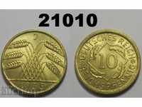 Germania 10 Reich Pfennig 1935 J