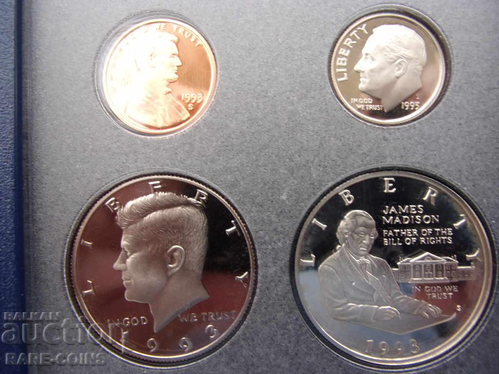 USA Prestigious Silver PROOF Set 1993 Rare UNC Original - 5