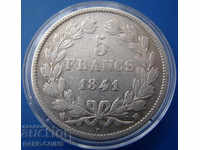 France Strasbourg 5 Francs 1841 Rare Original