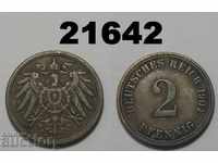 Germany 2 pfennigs 1904 A
