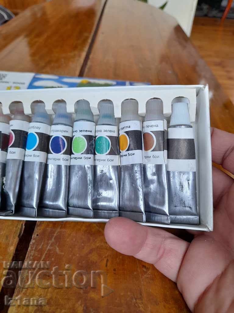 Old tempera paints, crayons - 5 Old tempera paints, crayons - 5