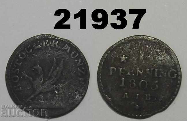 Rostock 1 pfennig 1805 AIB Germany