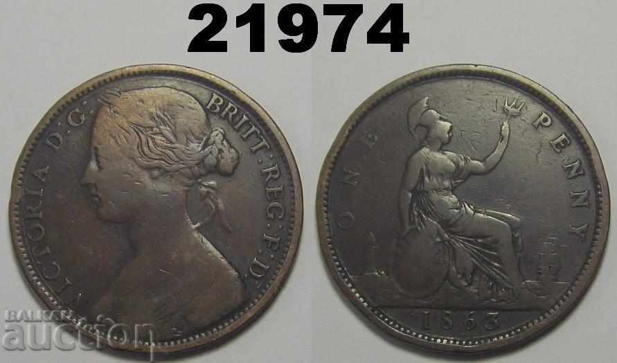 Великобритания 1 пени 1863