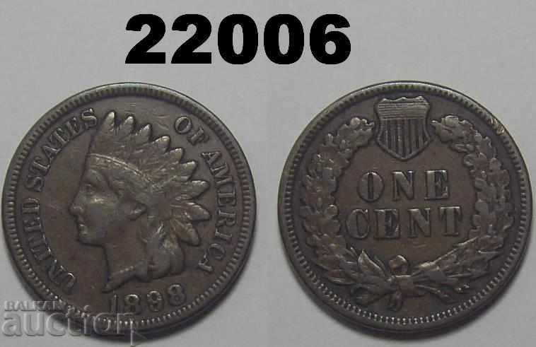US 1 cent 1898 coin