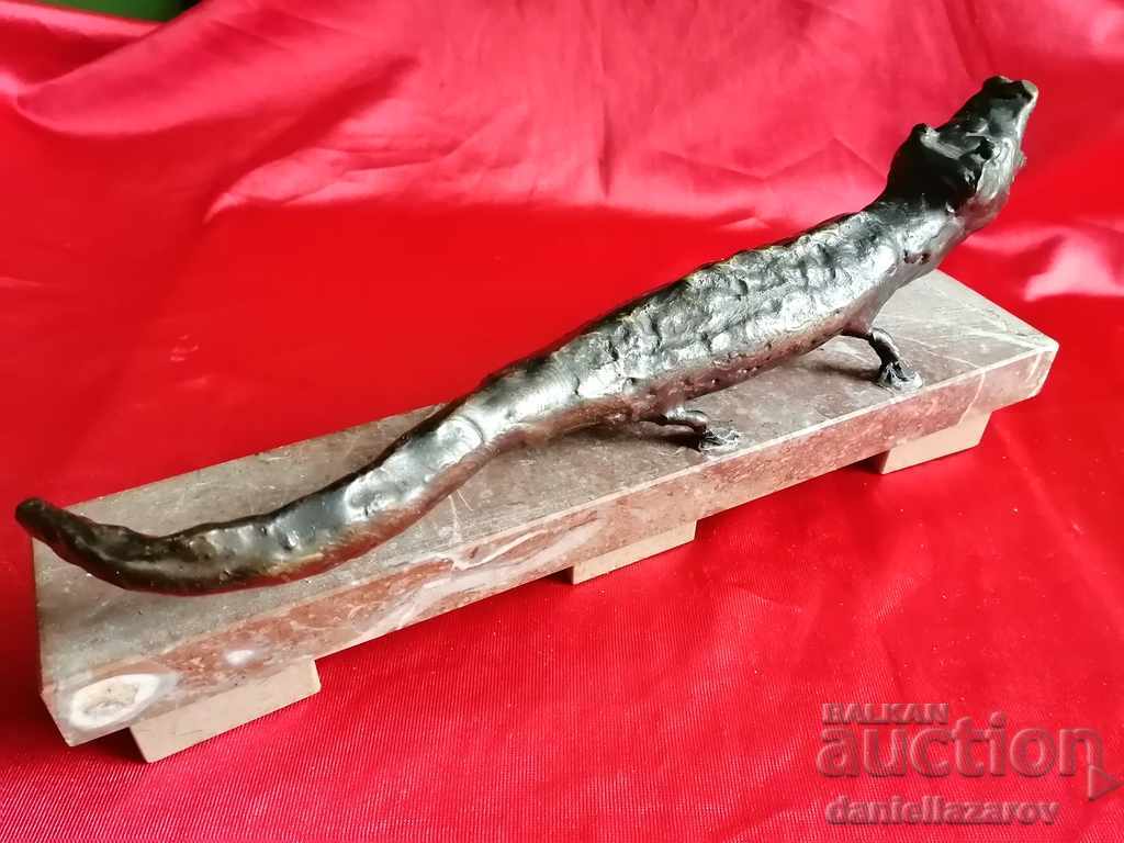 Auction Unique Author's Bronze Plastic CROCODILE Auction Unique Author's Bronze Plastic CROCODILE