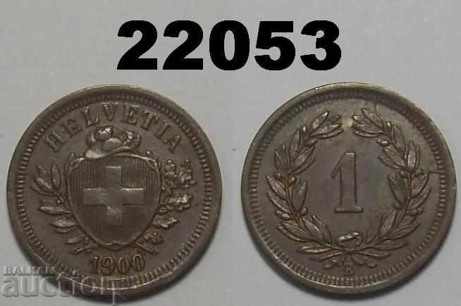 Switzerland 1 rapen 1900 AUNC