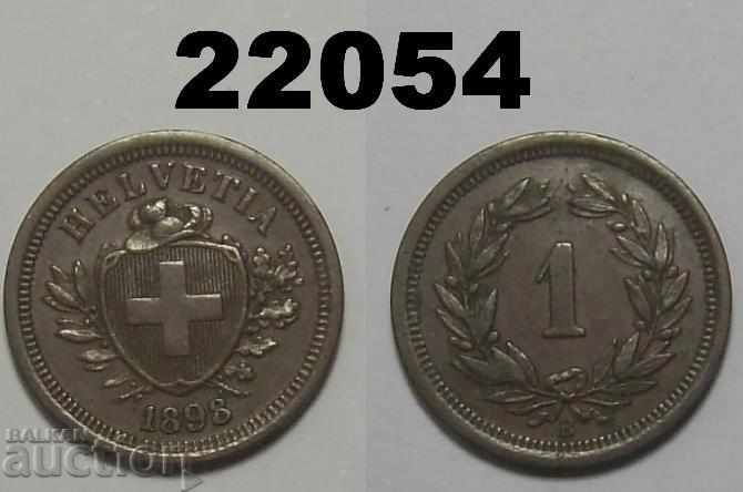 Switzerland 1 rapen 1898 XF