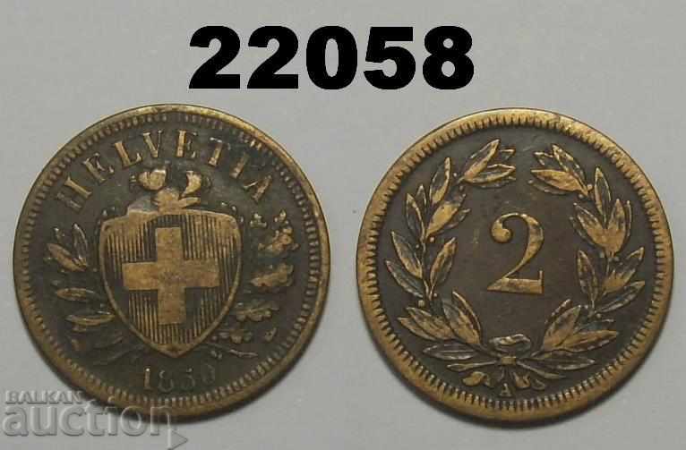 Elveția 2 rapen 1850