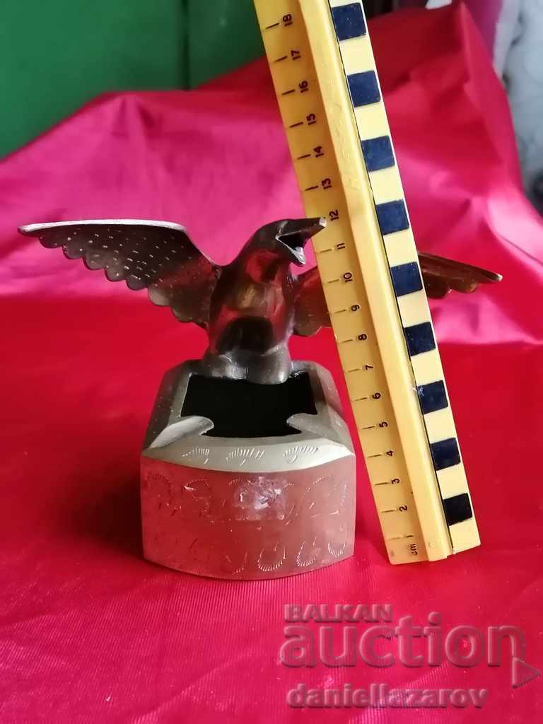 Rare Bronze Ashtray with BIRD Statuette - 5 Rare Bronze Ashtray with BIRD Statuette - 5