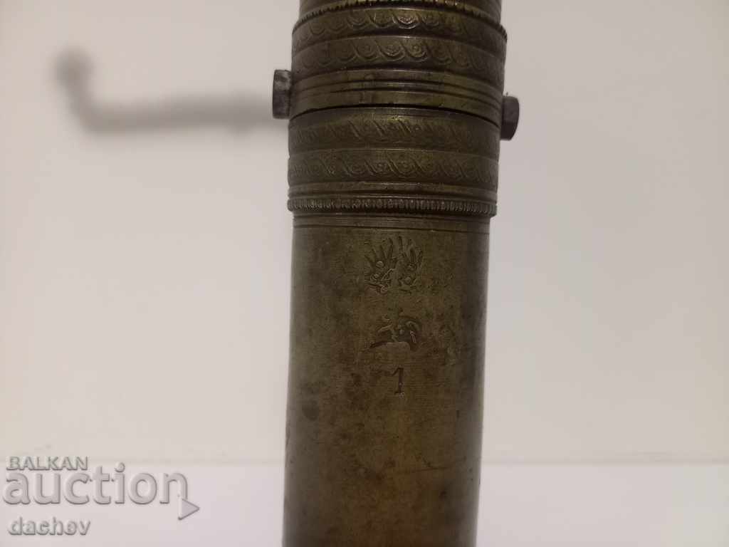 Auction Old Ottoman bronze grinder for coffee grinder tugra TUGRI Auction Old Ottoman bronze grinder for coffee grinder tugra TUGRI