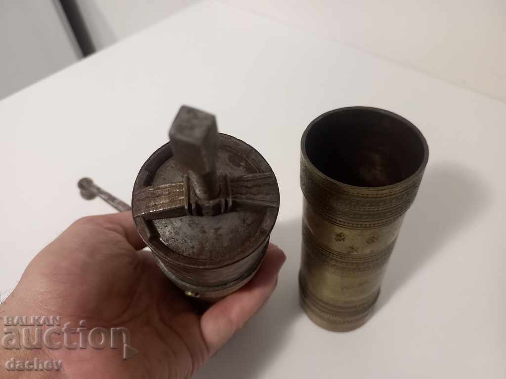 Old Ottoman bronze grinder for coffee grinder tugra TUGRI - 6