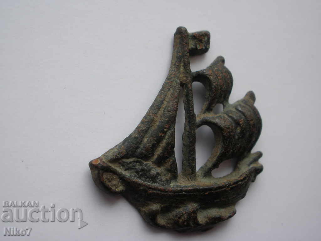 Αρχαίο σήμα (cockade) - ιστιοφόρο. - 6 Αρχαίο σήμα (cockade) - ιστιοφόρο. - 6