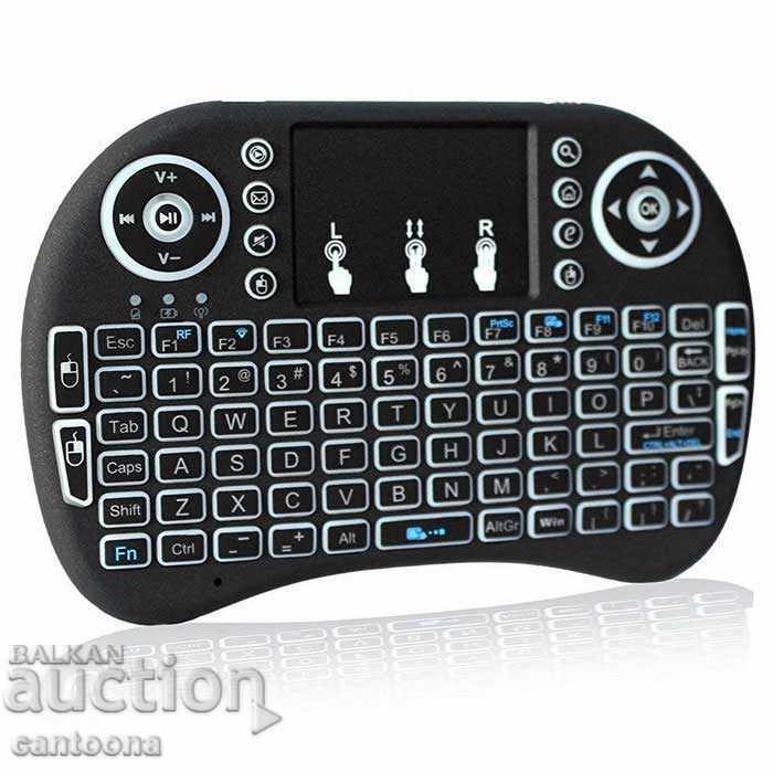 Delivery of Mini Wireless Keyboard with Touchpad, Smart TV Remote, LED Delivery of Mini Wireless Keyboard with Touchpad, Smart TV Remote, LED