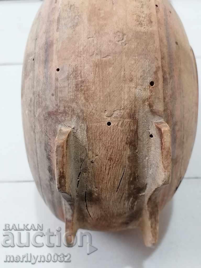 Old wooden vase, wooden bucket, wooden beetle - 7 Old wooden vase, wooden bucket, wooden beetle - 7
