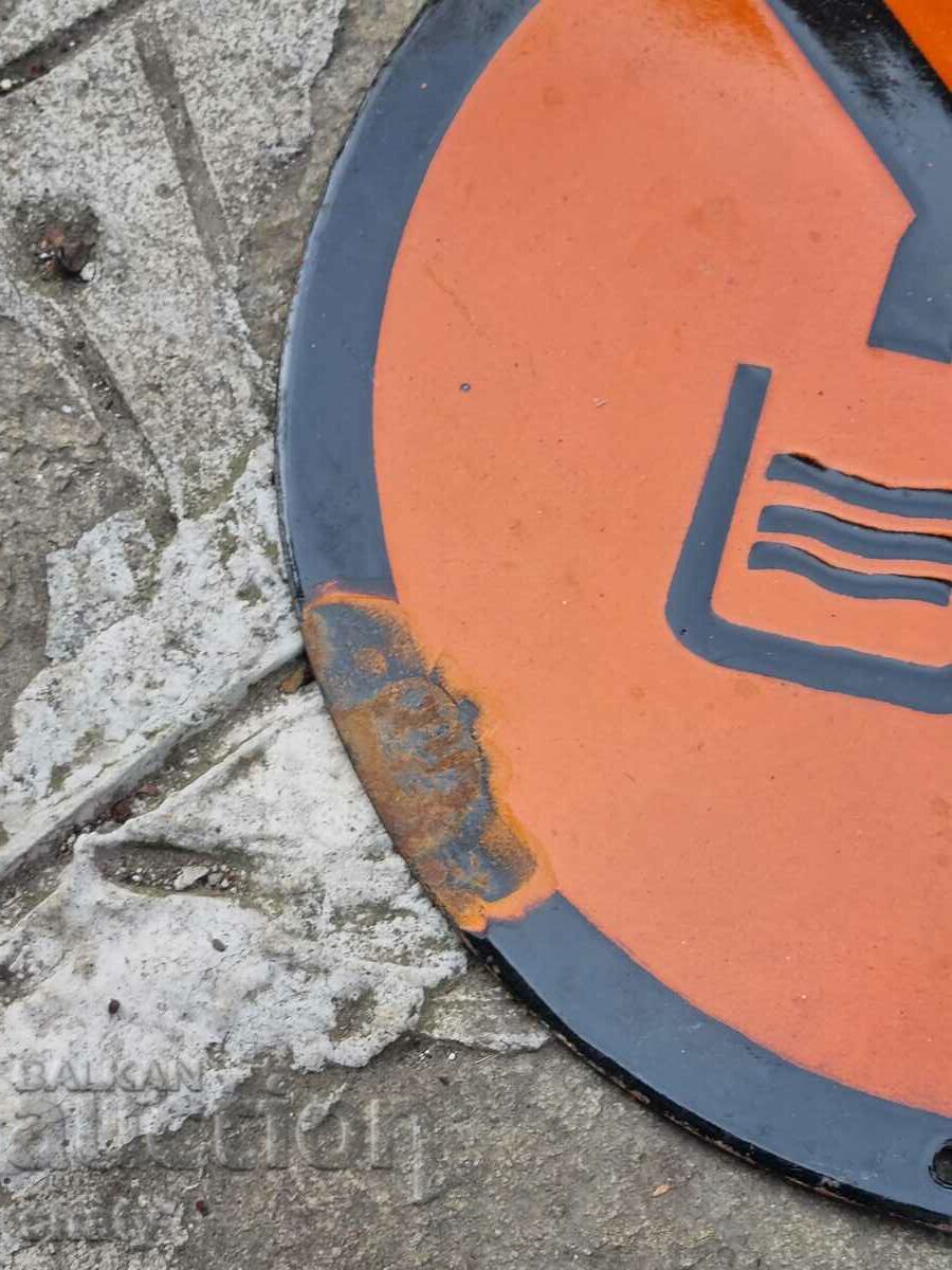 Auction Enamel plate Auction Enamel plate