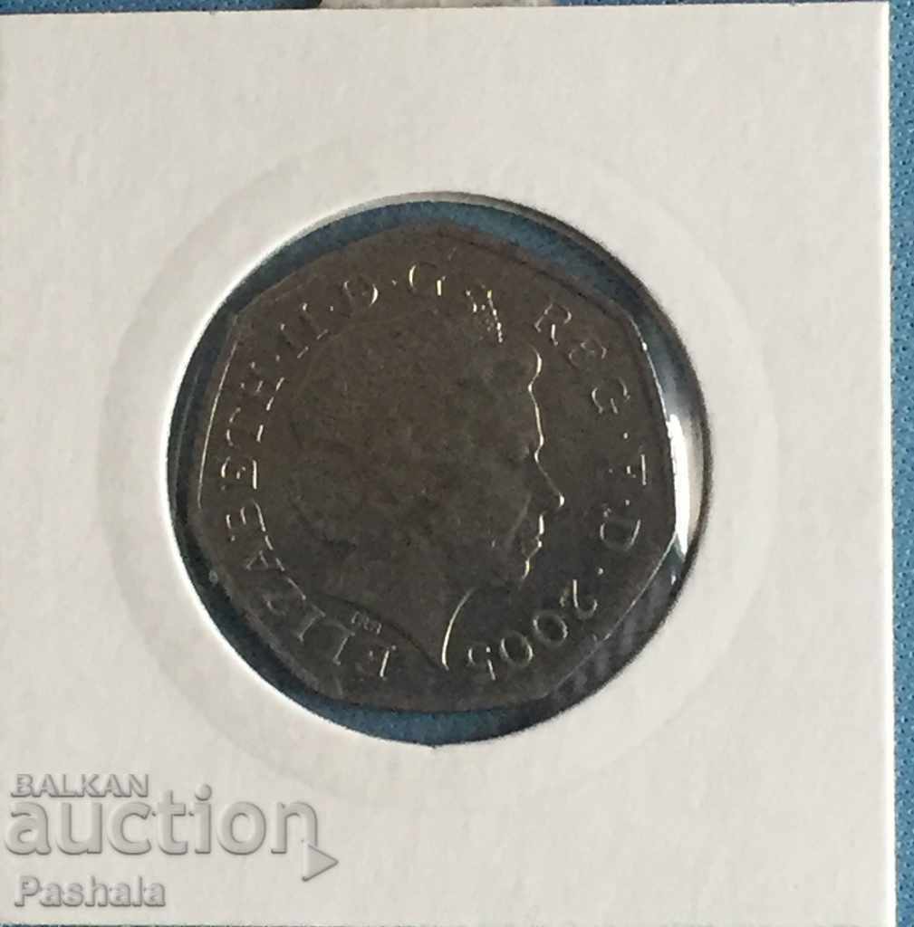 United Kingdom 50 pence 2005 with price 6.00 BGN | € 3.07 United Kingdom 50 pence 2005 with price 6.00 BGN | € 3.07