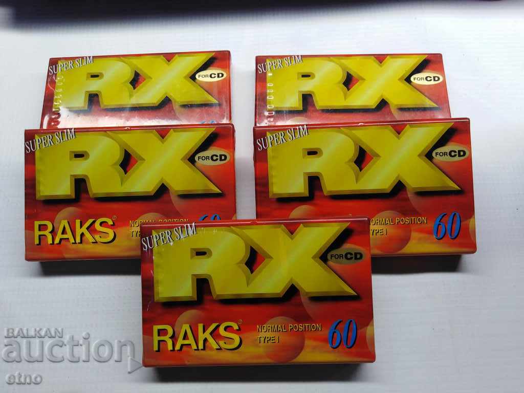 5 ΝΕΕΣ ΚΑΣΕΤΕΣ ΗΧΟΥ - "RAKS RX 60" SUPER SLIM, κασετόφωνο