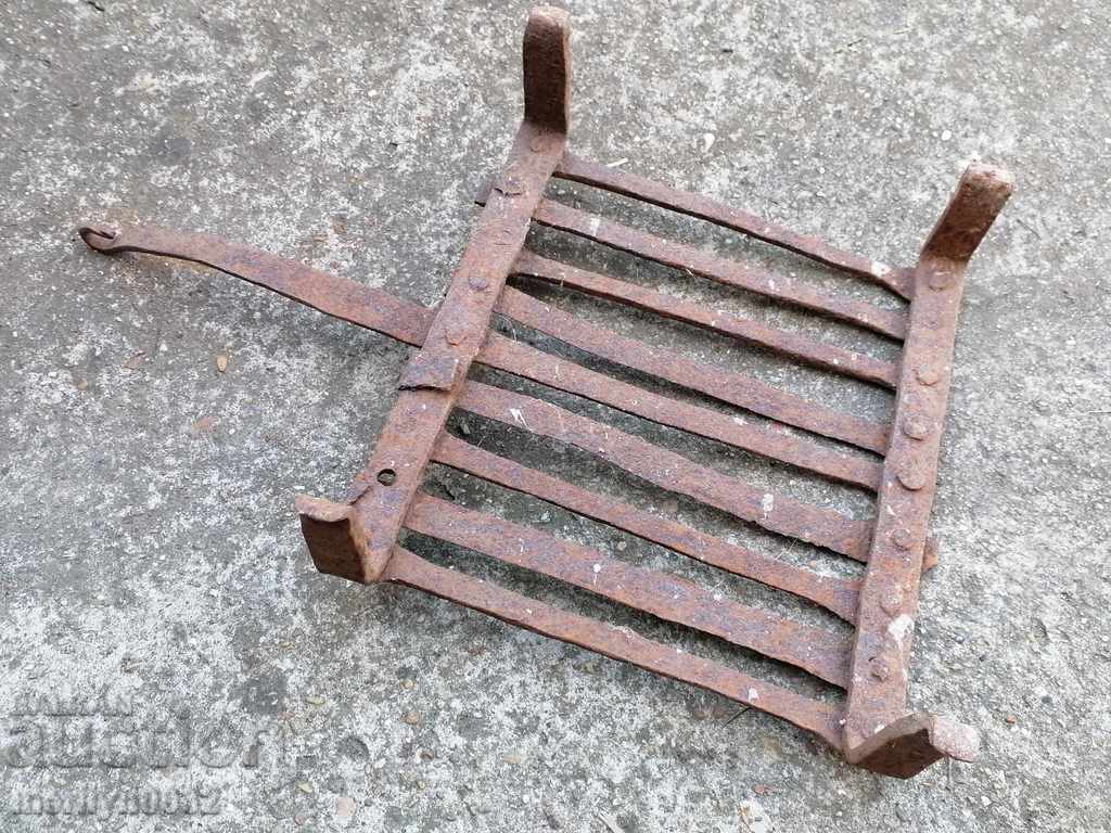 Auction An old hand-forged grill, a steak, wrought iron Auction An old hand-forged grill, a steak, wrought iron