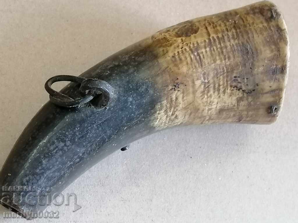 Ancient horned horn powder magazine for a rifle, Pishtov - 6 Ancient horned horn powder magazine for a rifle, Pishtov - 6