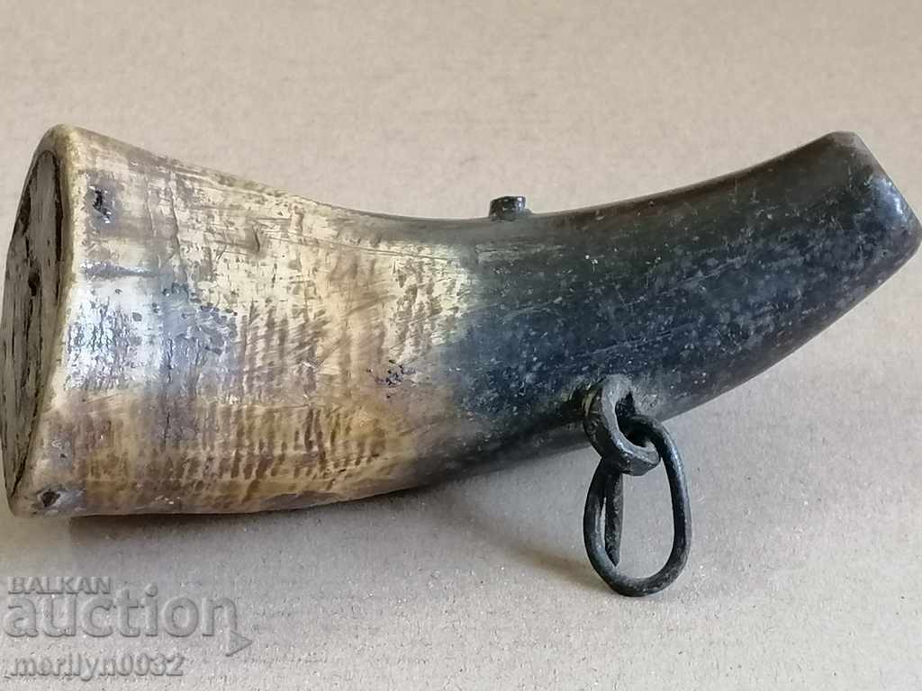 Ancient horned horn powder magazine for a rifle, Pishtov - 7 Ancient horned horn powder magazine for a rifle, Pishtov - 7