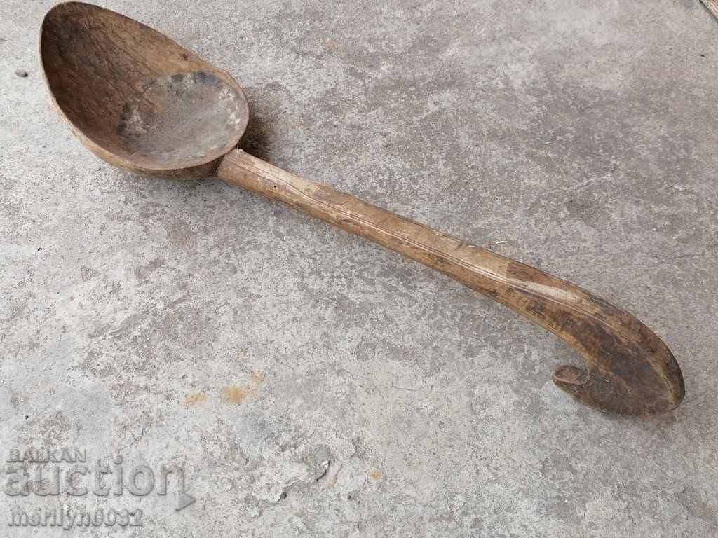 Very old wooden spoon, ladle, wooden with price 59.00 BGN | € 30.17 Very old wooden spoon, ladle, wooden with price 59.00 BGN | € 30.17