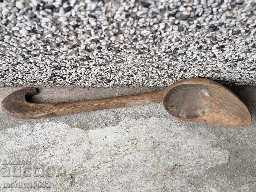Very old wooden spoon, ladle, wooden - 7 Very old wooden spoon, ladle, wooden - 7