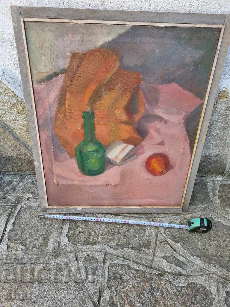 Old oil painting on canvas.