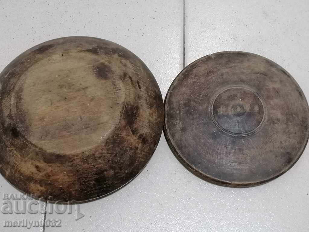 Bol din lemn bol cu capac, bol lemn primitiv - 6