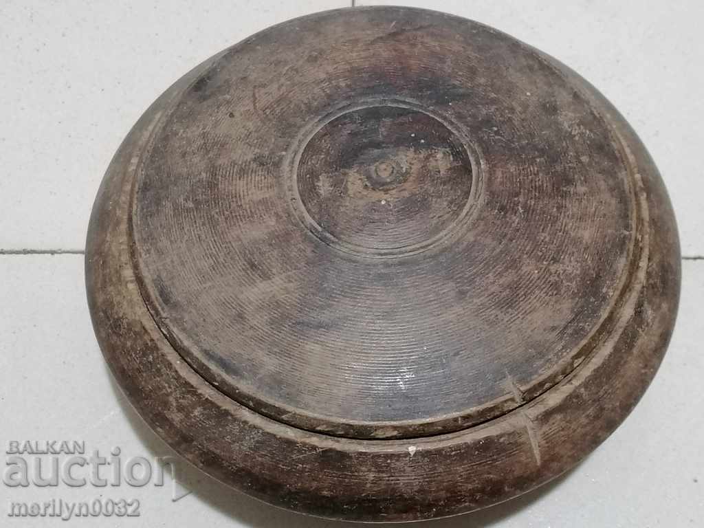 Bol din lemn bol cu capac, bol lemn primitiv - 7