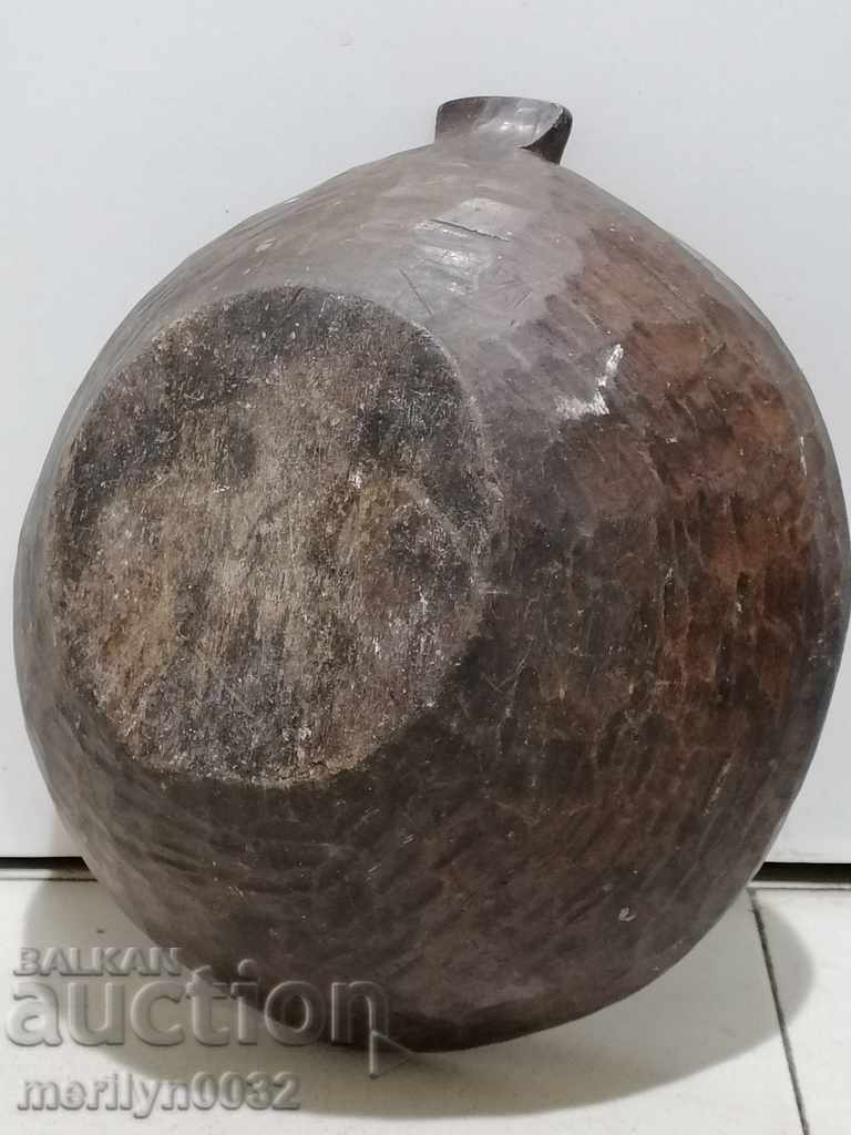 Auction Wooden bowl bowl mortar bowl wooden primitive Auction Wooden bowl bowl mortar bowl wooden primitive