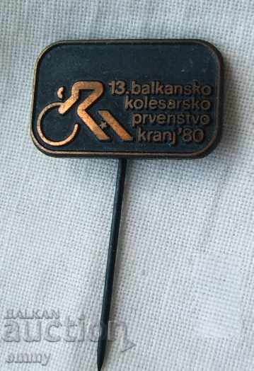 Badge 13th Balkan Cycling Championship, Crane 1980