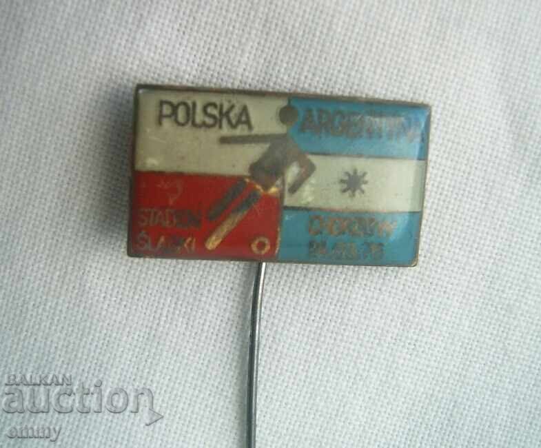 Football badge 1976 - Poland-Argentina