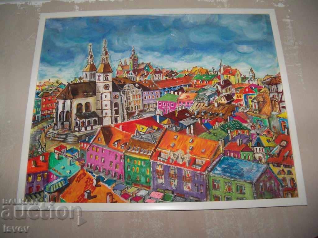 "Цветен град" картина на худ. Десислава Илиева