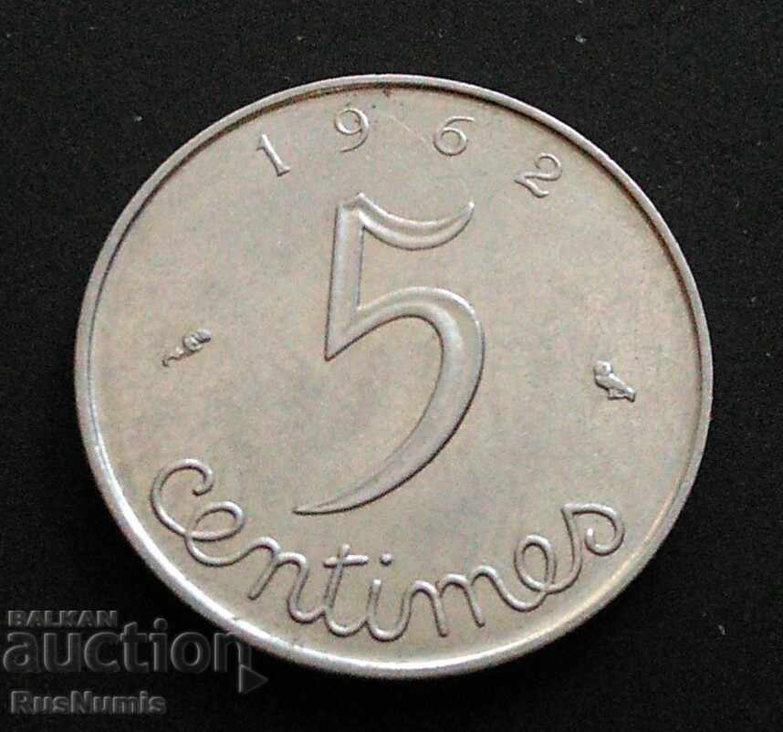 Franţa. 5 cenți 1962