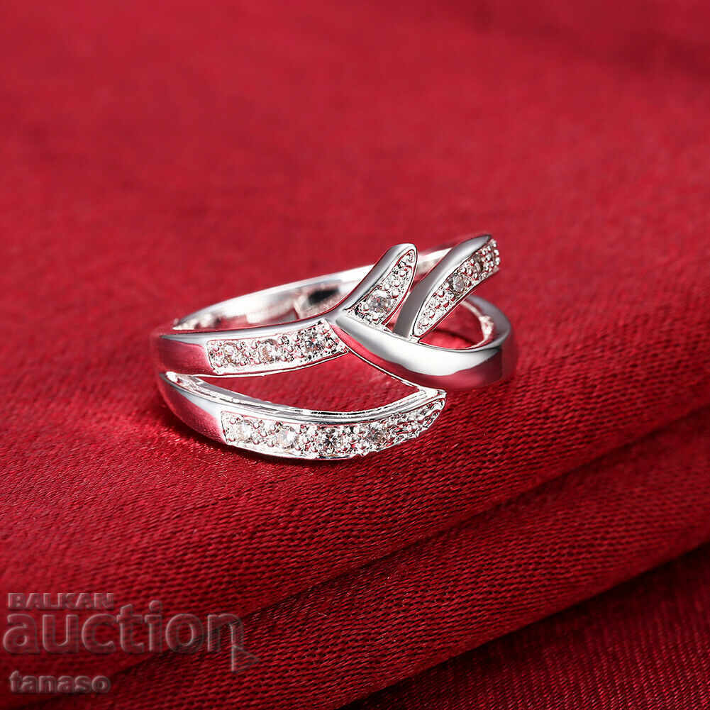 Delivery of Butterfly ring with zircons, silver-plated