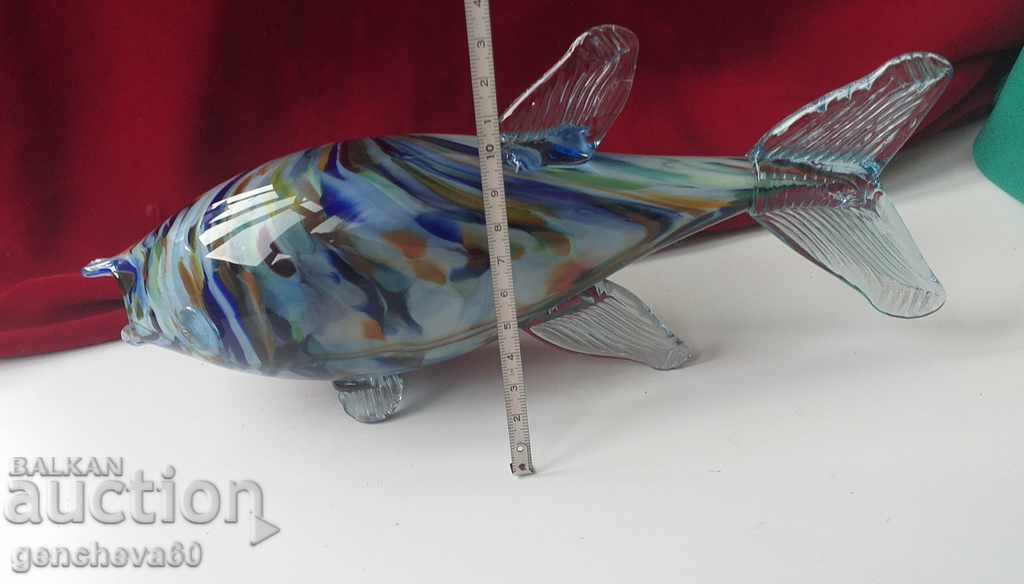 Large crystal figure Fish - Murano 60s with price 50.00 BGN | € 25.56 Large crystal figure Fish - Murano 60s with price 50.00 BGN | € 25.56