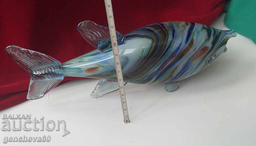 Large crystal figure Fish - Murano 60s - 5 Large crystal figure Fish - Murano 60s - 5
